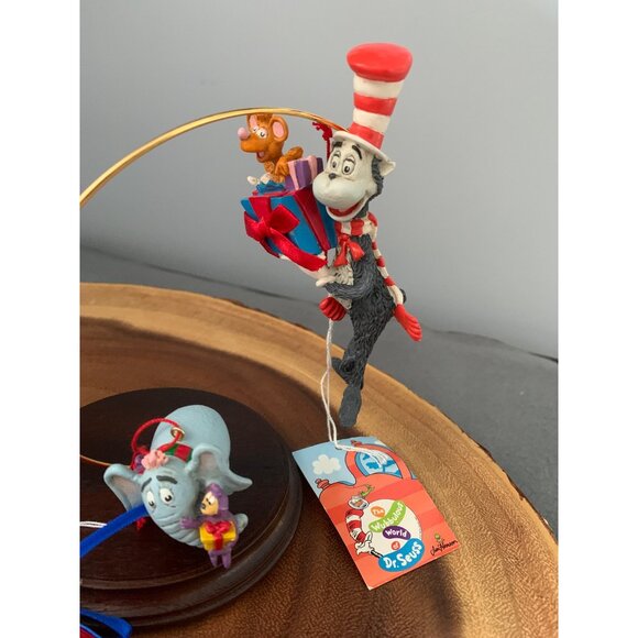 Dr. Seuss Christmas Ornaments Set with Cat In The Hat & Horton 1998 - Picture 2 of 12